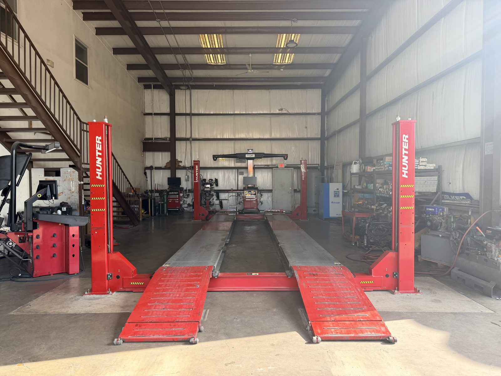 Alignment bay at Tonnelle Tire Houston